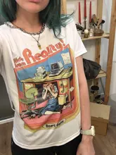 Camiseta de satán para mujer, remera harajuku de la muerte, demonios, satanismo, ropa de bafometo siniestro, polera satánica, top de estética siniestra para mujer