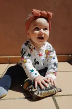 Accesorios para bebé niña, turbante sólido con nudo, diademas con lazo, diadema de punto de conejo, regalo al por mayor, 2019