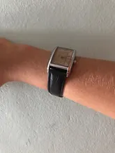 Reloj cuadrado de moda para parejas, cronógrafo de cuarzo con números romanos, estilo simple, correa de cuero informal, para hombre y mujer