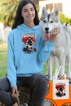 

Angemiel Wear Thunder Blue Women 'S Hooded Sweatshirt Bags Kombin