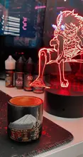 Night-Light Desk-Lamp Bedside-Decor Luffy-Figure Monkey-D Bedroom Color-Changing Anime