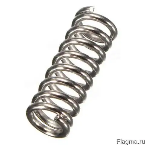 Compression spring: (GOST) 9389-75 steel wire: d=0 3-0 6 мм diameter D=3 1 4 5 7 and 9 8 mm length L=5-40 | Обустройство дома