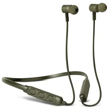 

Band-it with Neckband sports Bluetooth earphones headphones and microphone and remote control integrated green color militareFRESH N REBEL35