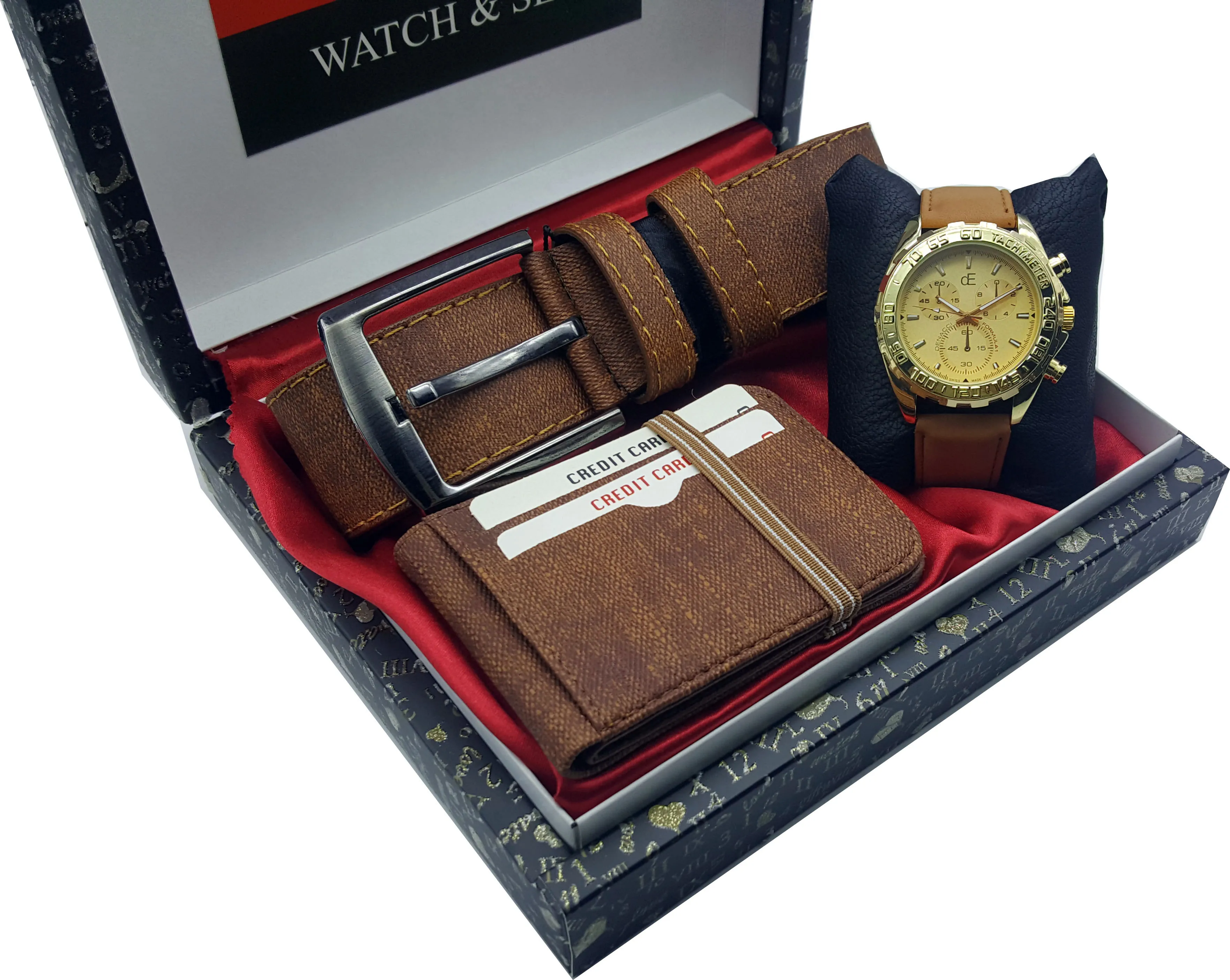 

Denacci watch belt wallet set