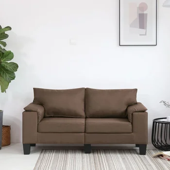 

2 seater sofa brown fabric sofas