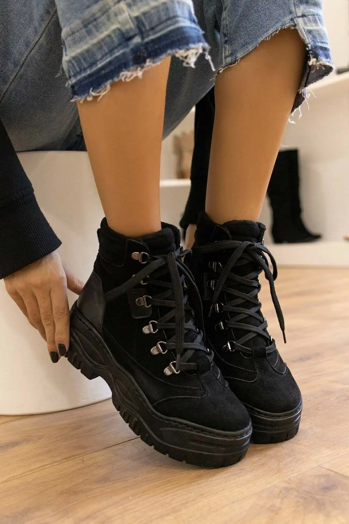 Dark Seer-botas negras para mujer Botas de mujer, Bote de nieve para mujer,  Zapatos de mujer - AliExpress