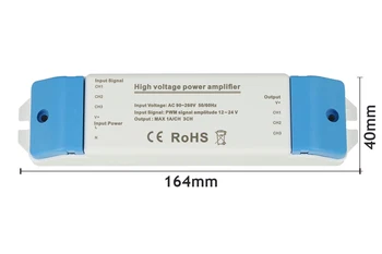 

Amplifier Led RGB and single color 220V 3 X2A for Led strip high voltage compatible with 12V 24V