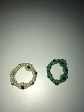 AOMU 2020 Bobemia anillos verano colorido anillo de cuentas para las mujeres los niños joyas BOHO Beach moda anillos ajustable