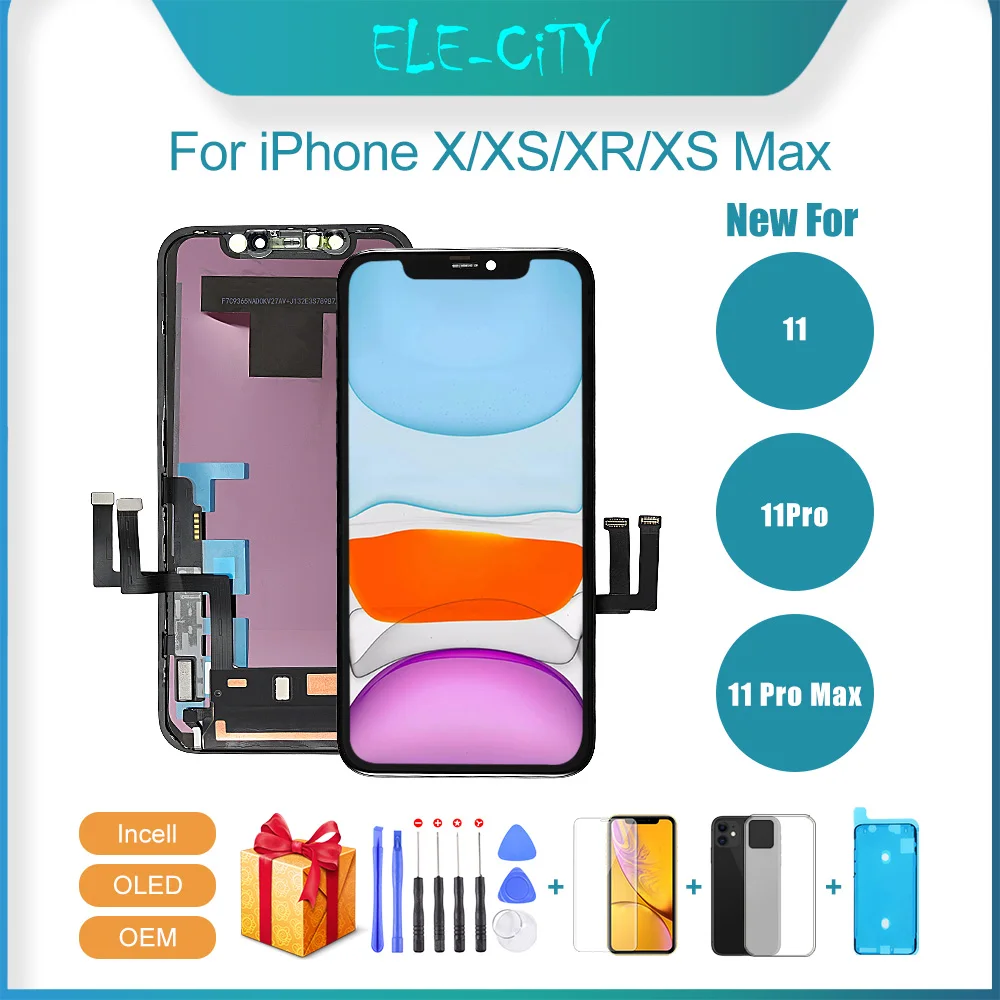 Écran LCD OLED iPhone X, XR, XS Max, 11, 12, 13, 14: Remplacement Haute Qualité
