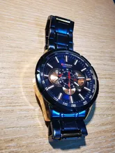 Curren-reloj para hombre, de cuarzo con cronógrafo, de pulsera, resistente al agua, deportivo, de acero inoxidable, masculino