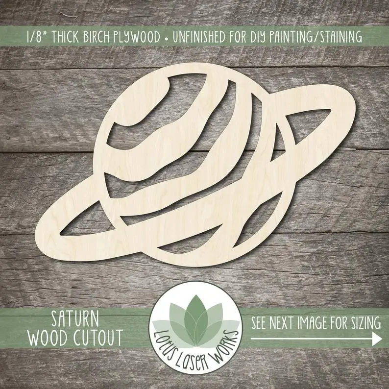 

Wood Saturn Cutout, Blank Wood Craft Shapes, Wooden Saturn Shape, Wood Planet Cutouts, Outer Space Party Decor