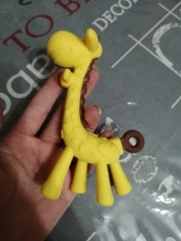 Mordedor de silicona BPA para bebé, juguetes para dentición, cuidado Dental, cervatillo, vara para Molar, jirafa para morder, regalo de seguridad