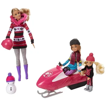 

Game set Barbie sisters in winter air