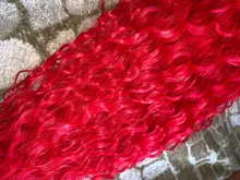 Noble rizado Ombre pelo mechones de cabello sintético Super largo rizado 1 Uds 28 -32 Rubio marrón mechones con extensiones de cabello