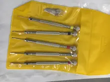 De plata reloj piezas de herramientas de relojes Mini 5 uds tono destornillador para Kit de herramientas de reparación de relojes banda enlace Pin Remover destornilladores