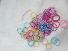 100 unids/bolsa nuevas chicas colorido elástica bandas de pelo de cola de caballo titular Scrunchies pelo cuerdas gomas de pelo accesorios