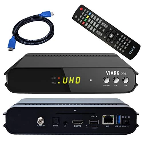 Receptor satélite - SAT 4K VIARK, Negro