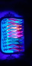 Cebo duro luminoso para Camarón, calamar conjunto plantillas 2,5/3,0/3,5 #, juego de Señuelo de Pesca de Mar, pulpo, sepia Artificial, pesca de invierno