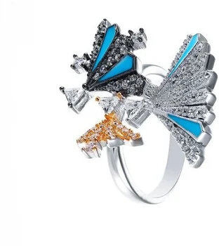 

Jay VI ring with enamel and cubic zirconia
