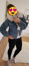 Short Coat Denim Jacket Elexs Korean Big-Fur-Collar Velvet Female Thick Student Winter