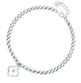 

Silver Bracelet with ceramics and cubic zirconia sunlight sample 925