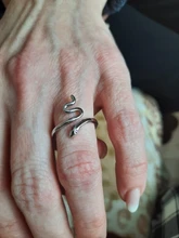 Anillos De Serpiente de cristal para mujer, de Plata de Ley 925 Vintage con personalidad, anillos ajustables de plata tailandesa Punk