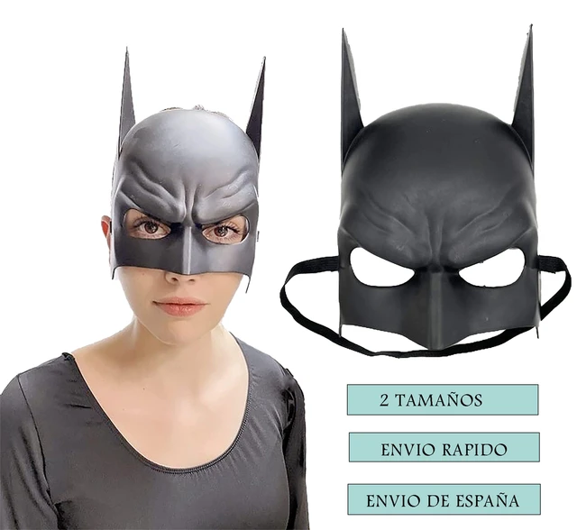 Máscara de Batman para Adultos, Máscaras de Fiesta en Diseño de Batman para  Mujeres y Hombre, Máscara Medio Negro - AliExpress