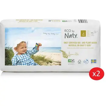 

NATY - Lot 2 packs of diapers Size 4 Max 7-18 kg 44 pieces