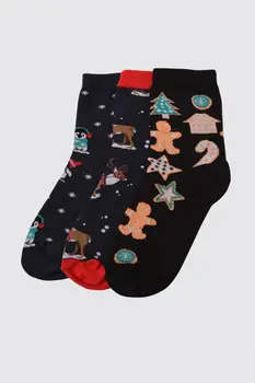 

Trendyol Jacquard 3'lü Knitting Socks TWOAW21CO0152