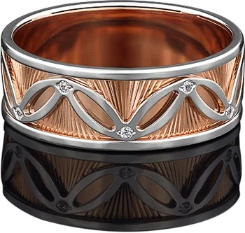 

Yuz platinum ring with cubic zirconia from combined gold