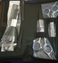 Profesional Kit de tijeras de peluquería tijeras de peluquero de acero inoxidable cola peine abrigo de pelo cabello corte peine herramienta de peluquería