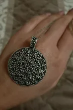 Necklace Jewelry Disc-Pendants Flower-Covered Cross-Chain Long Gift Womens New-Fashion