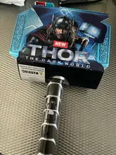 Marvel Avengers Alliance LED brillante y suena el martillo de Thor luz máscara Thor figuras de acción Cosplay niños regalo de Halloween