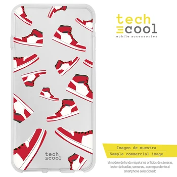 

FunnyTech®Silicone Case skin cover for LG K8 2017 L Air Jordan sneakers vers.1 transparent