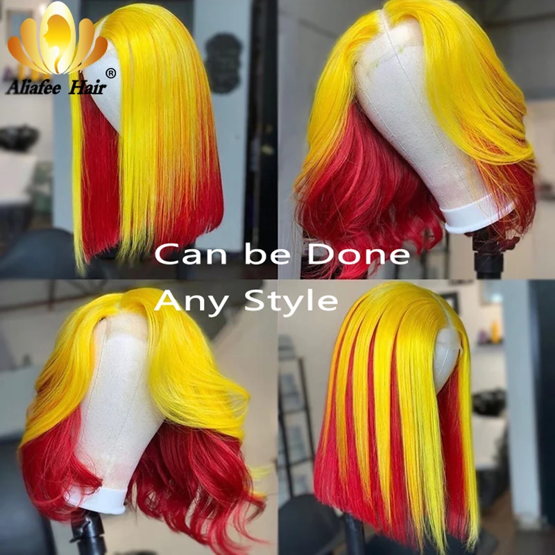 Цвет: желтый красный эффектом деграде (переход от темного к Цвет блондинка парик