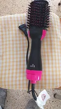 Secador de pelo 2 en 1 de un paso, cepillo de aire caliente, alisador de pelo, cepillo rizador, herramientas de estilismo de cabello, iones de pelo