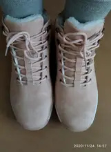 Ladies Shoes Snow-Boot Platform Wedges Lace-Up TUINANLE Warm Pink Winter Women Rubber
