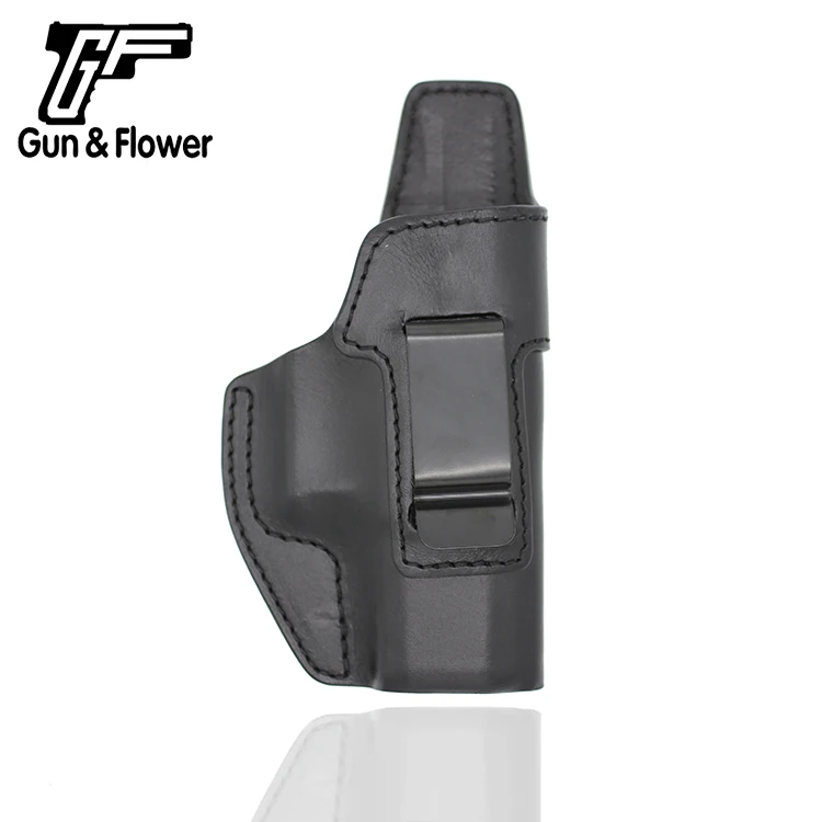 Gunflower IWB сокрытие правой руки Италия кожаный пистолет-Кобура CZ P10C - Цвет: Черный цвет