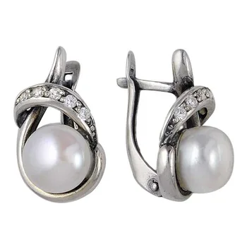 

Silver earrings with cubic zirconia