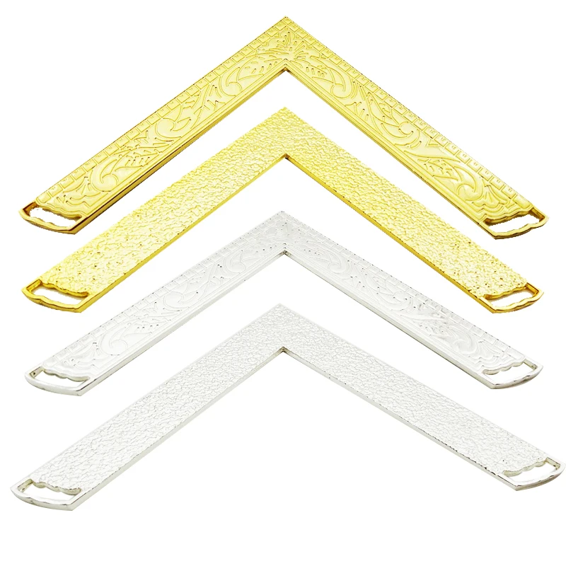 YL 2 Pcs/Set Compass and Square Masonic Etiquette Main Beautiful Lodge Tools in Gold/Silver Finely Gilt Metal Masonic Work Tools masonic work tools