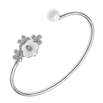 

Silver Bracelet with ceramics and cubic zirconia teosa zcb-2249-w