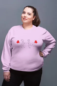 

Angemiel Wear Together Running Lovers Pink Women Sweatshirts