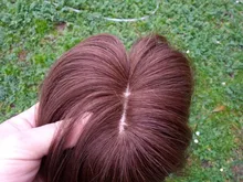 Halo Lady-Clip de belleza para mujer, cabello humano con explosión de flequillo, pieza central, pelo lacio brasileño no Remy para la pérdida de cabello