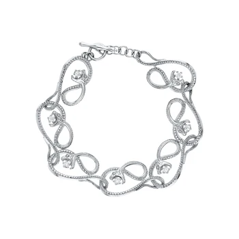 

Silver Bracelet with cubic zirconia sunlight sample 925
