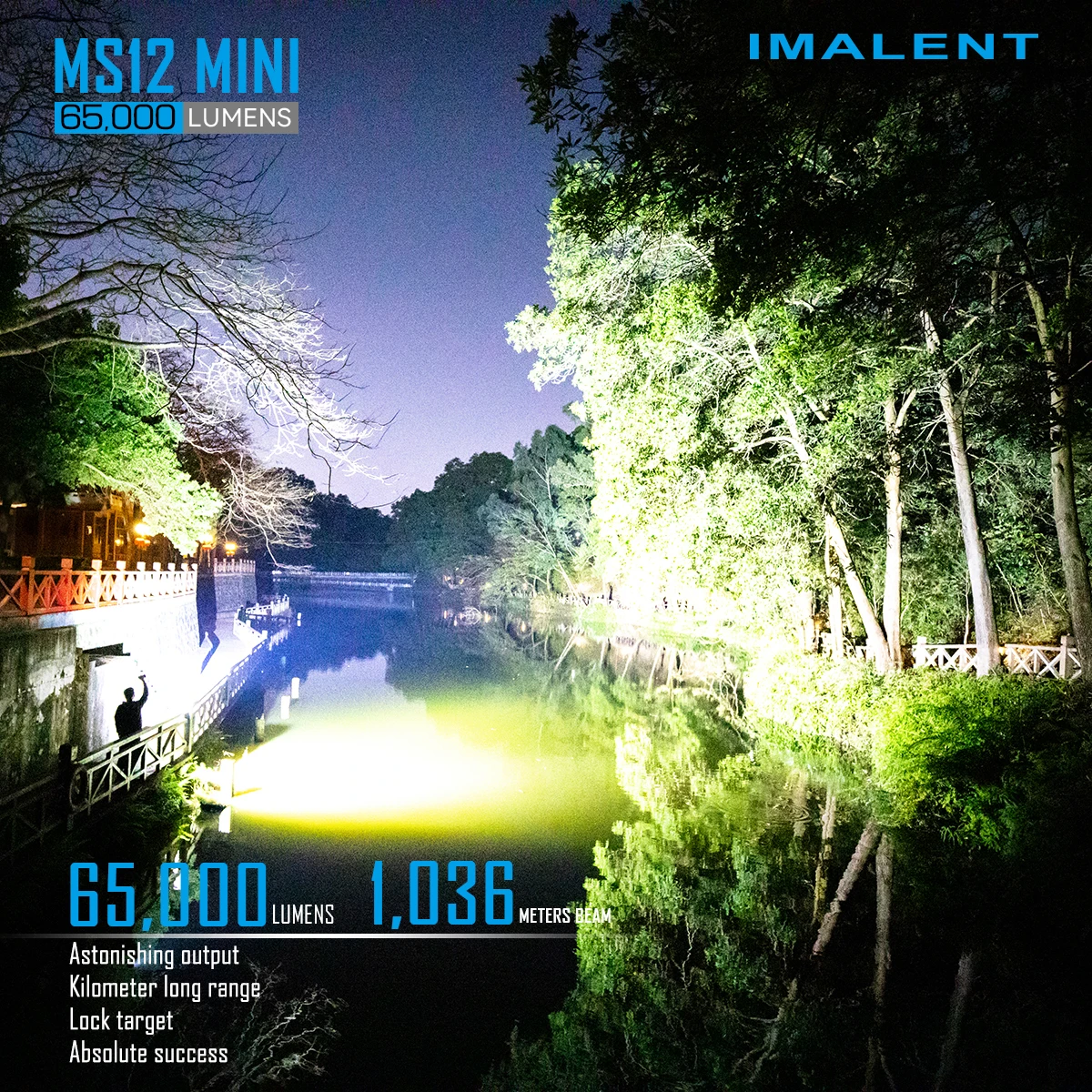 IMALENT MS12 MINI 懐中電灯 超高輝度65000ルーメン 遠距離照射1036メートル 強力 手持ち トーチ ライト 軽量 コ 