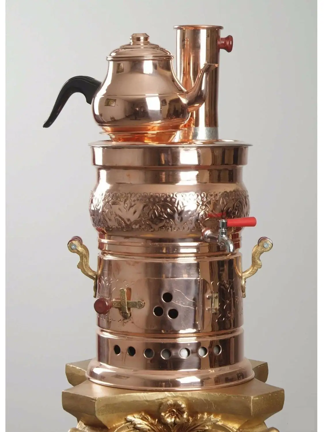 Turkish Arabic Copper Handcraft Wood/coal Samovar Handmade Camp Stove