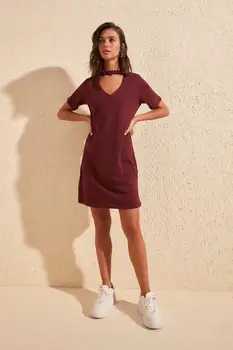 

Trendyol Choker Collar Knitted Dress TWOSS20EL1675