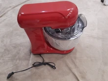 Tazón de acero inoxidable con motor de 4,5l CC, mezclador planetario silencioso, soporte de alimentos de 6 velocidades para cocina, mezclador de crema, batidor de huevos, batidora de masa