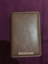 Zovyvol letras en láser cartera 2021 nueva aleación de aluminio Rfid Anti-robo de la Pu de los hombres de cuero Cartera de titular de la tarjeta de Banco tarjeta billetera