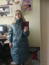 Down-Jacket Coat Yellow Winter Women Outerwear Snow FTLZZ Warm Blue Long 90%White-Duck-Down